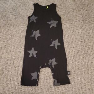 Black Star Pattern Sleeveless Romper